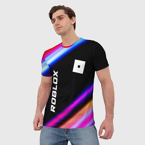 Мужская футболка Roblox speed game lights / 3D-принт – фото 3