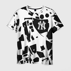 Футболка мужская New York yankees - abstraction, цвет: 3D-принт