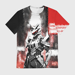 Футболка мужская Боевой киборг в белой броне, цвет: 3D-принт