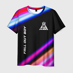 Футболка мужская Fall Out Boy neon rock lights, цвет: 3D-принт