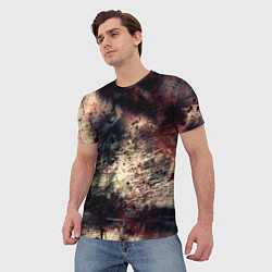 Футболка мужская Мокрая бумага ретро гранж текстура грязная, цвет: 3D-принт — фото 2