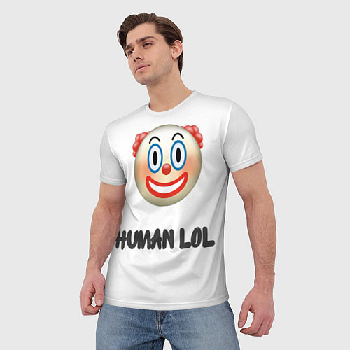Мужская футболка Human Fall Clown / 3D-принт – фото 3