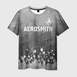 Футболка мужская Aerosmith - grey gradient посередине, цвет: 3D-принт