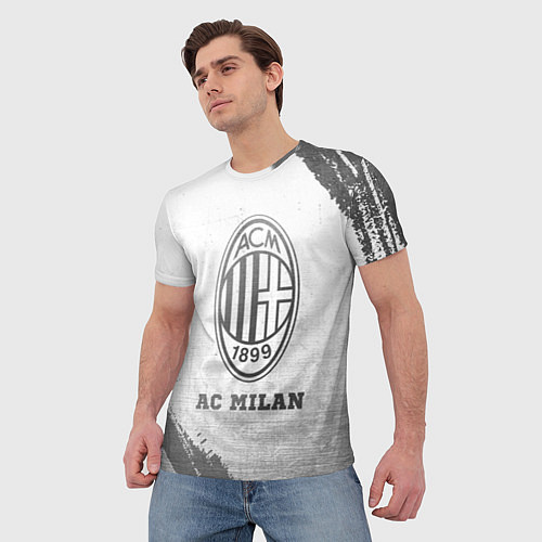 Мужская футболка AC Milan - white gradient / 3D-принт – фото 3