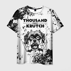 Футболка мужская Thousand Foot Krutch - рок пес, цвет: 3D-принт