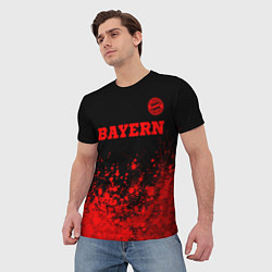 Футболка мужская Bayern - red gradient посередине, цвет: 3D-принт — фото 2