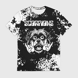 Футболка мужская Scorpions рок пес, цвет: 3D-принт