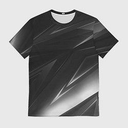 Футболка мужская Чёрно белая геометрия, цвет: 3D-принт