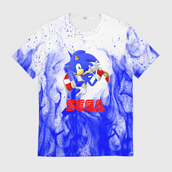 Футболка мужская Sonic flame blue, цвет: 3D-принт