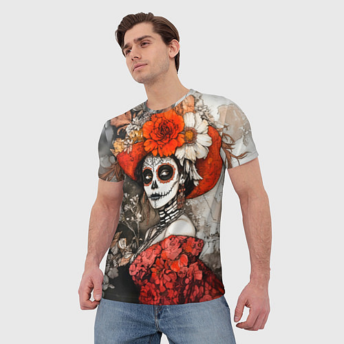 Мужская футболка Катрина в красном / 3D-принт – фото 3