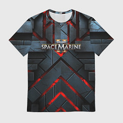 Футболка мужская Warhammer 40000 space marine 2 лого, цвет: 3D-принт