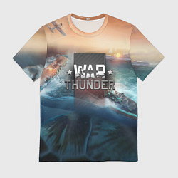 Футболка мужская Warthunder морская битва, цвет: 3D-принт