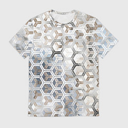 Футболка мужская Зеркальные соты с переливами света, цвет: 3D-принт