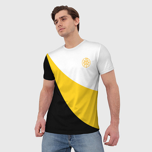 Мужская футболка Сокрушу пред ним врагов его малый желтый КЦК Никол / 3D-принт – фото 3