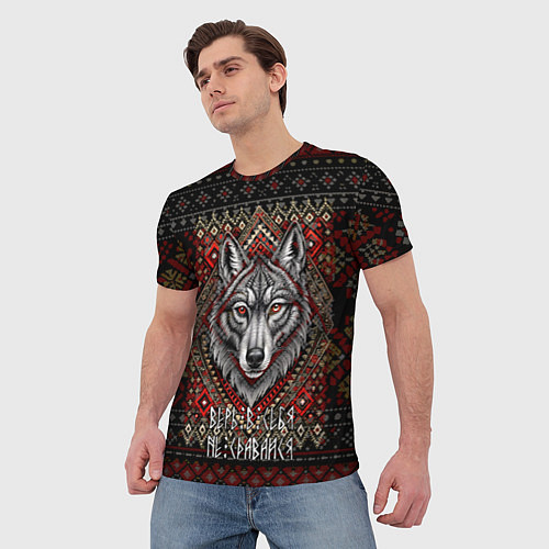 Мужская футболка Верь в себя не сдавайся / 3D-принт – фото 3