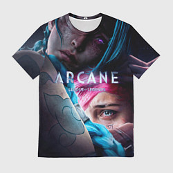 Футболка мужская Настоящие Джинкс и Вай Аркейн 2 сезон, цвет: 3D-принт