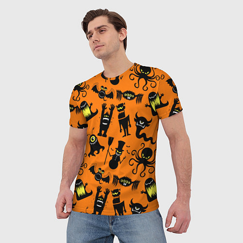 Мужская футболка Монстры хэллоуина / 3D-принт – фото 3