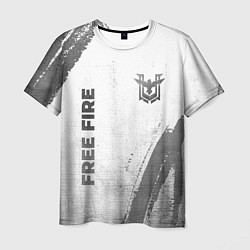 Футболка мужская Free Fire - white gradient вертикально, цвет: 3D-принт