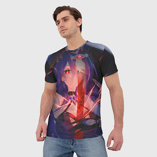 Мужская футболка Honkai Star Rail Black Swan beauty / 3D-принт – фото 3