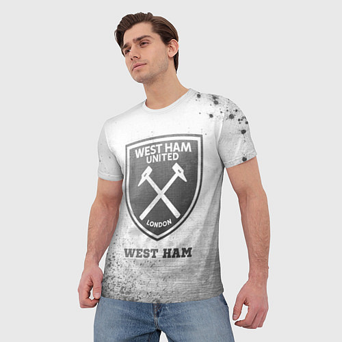 Мужская футболка West Ham - white gradient / 3D-принт – фото 3