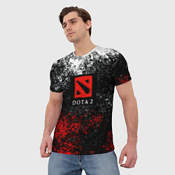 Футболка мужская Dota 2 брызги красок, цвет: 3D-принт — фото 2