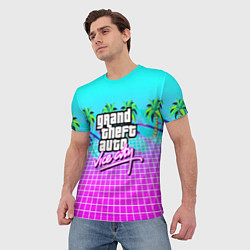 Футболка мужская Vice city tropic collection, цвет: 3D-принт — фото 2