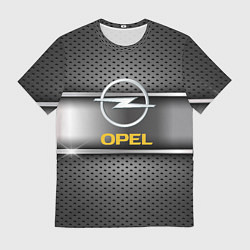 Футболка мужская Opel carbon metal steel, цвет: 3D-принт