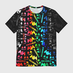 Футболка мужская Marshmello neon color, цвет: 3D-принт