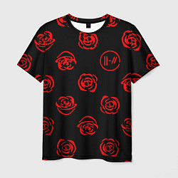 Футболка мужская Twenty one pilots rose pattern, цвет: 3D-принт