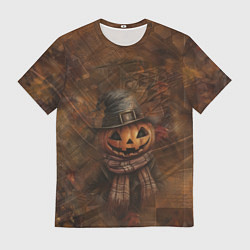 Футболка мужская Весёлый тыквенный Джек, цвет: 3D-принт