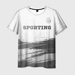 Футболка мужская Sporting - white gradient посередине, цвет: 3D-принт