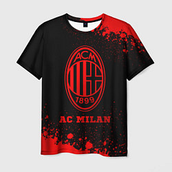 Футболка мужская AC Milan - red gradient, цвет: 3D-принт