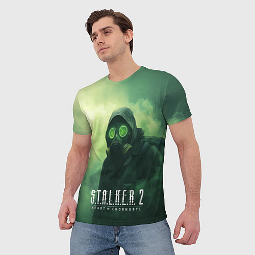 Мужская футболка Stalker 2 сердце Чернобыля / 3D-принт – фото 3