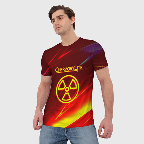 Мужская футболка Чернобыль лайт стрипсы / 3D-принт – фото 3