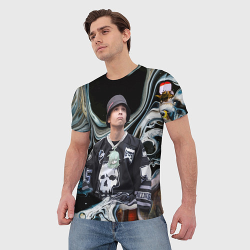 Мужская футболка Slava Marlow music artist / 3D-принт – фото 3