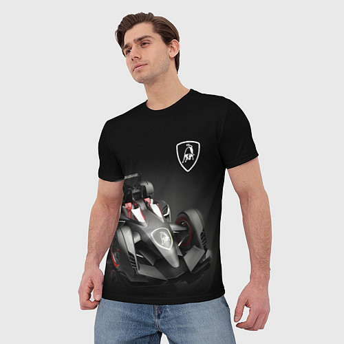 Мужская футболка Lamborghini F1 / 3D-принт – фото 3