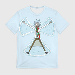 Футболка мужская Рик и Морти снег - бабочка, цвет: 3D-принт