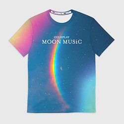 Футболка мужская Moon music Coldplay, цвет: 3D-принт