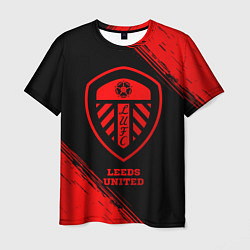 Футболка мужская Leeds United - red gradient, цвет: 3D-принт