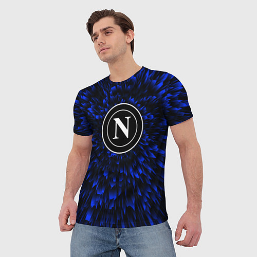 Мужская футболка Napoli blue energy / 3D-принт – фото 3