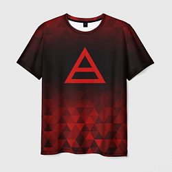 Футболка мужская Thirty Seconds to Mars red poly, цвет: 3D-принт