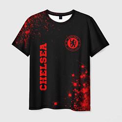 Футболка мужская Chelsea - red gradient вертикально, цвет: 3D-принт