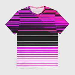 Футболка мужская Разноцветные вертикальные линии, цвет: 3D-принт