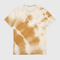 Футболка мужская Коричневый тай дай, цвет: 3D-принт