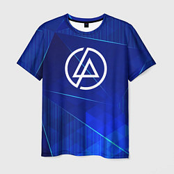 Футболка мужская Linkin Park blue poly, цвет: 3D-принт