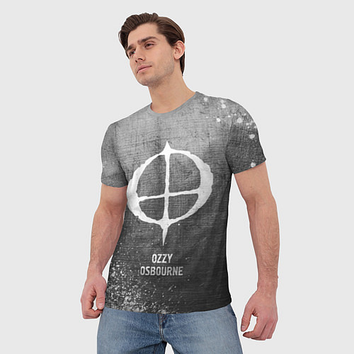 Мужская футболка Ozzy Osbourne - grey gradient / 3D-принт – фото 3