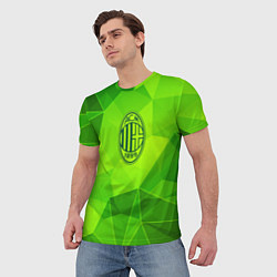 Футболка мужская AC Milan green poly, цвет: 3D-принт — фото 2