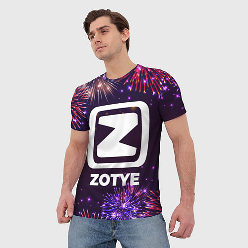 Мужская футболка Праздничный Zotye / 3D-принт – фото 3