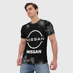Футболка мужская Снежный Nissan, цвет: 3D-принт — фото 2