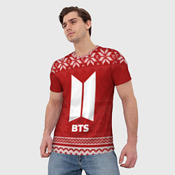 Футболка мужская Новогодний BTS, цвет: 3D-принт — фото 2